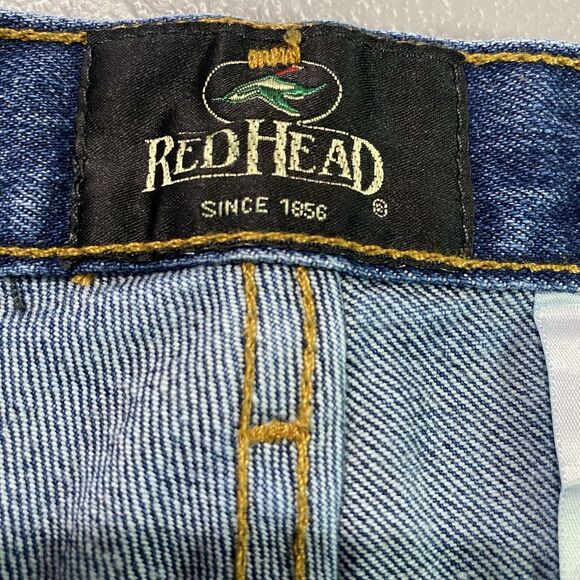 RED HEAD Jeans Relaxed Fit Straight Leg Denim Workwear Classic Mens 36x32 Blue - Picture 8 of 9